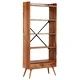 Етажерка за книги, акациево дърво масив, 75x30x170 см