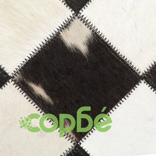Стол луна, черни ромбове, естествена кожа ➤ топ цена ➤ sorbe.bg
