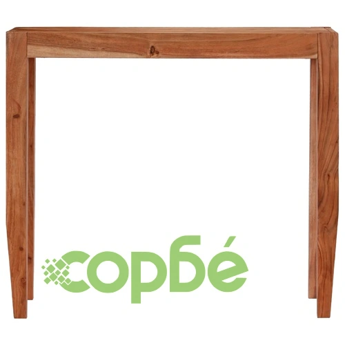 Конзолна маса, акациево дърво масив, 101x35x80 cм, кафява ➤ топ цена ➤ sorbe.bg