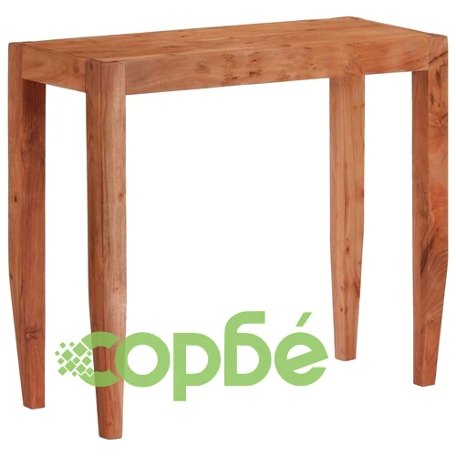 Конзолна маса, акациево дърво масив, 101x35x80 cм, кафява ➤ топ цена ➤ sorbe.bg