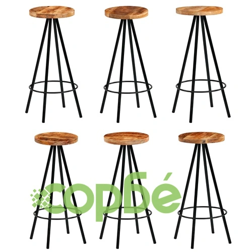 Бар комплект от 7 части, мангово дърво масив, 150x60x107 см ➤ топ цена ➤ sorbe.bg