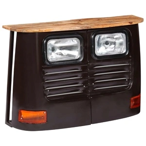 Бюфет тип камион, мангово дърво масив, тъмносив