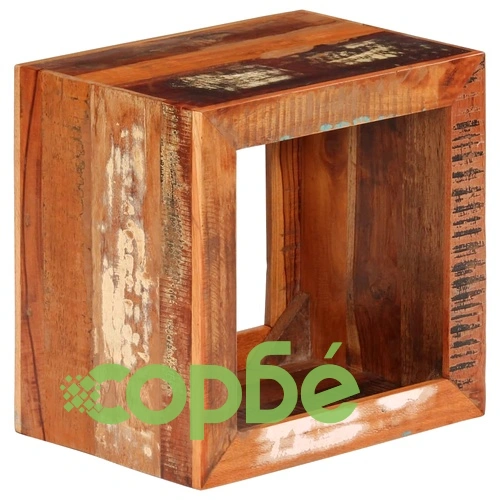 Табуретка, 40x30x40 см, регенерирано дърво масив ➤ топ цена ➤ sorbe.bg