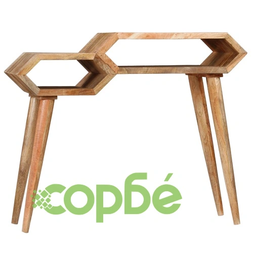 Конзолна маса, мангово дърво масив, 90x35x76 cм ➤ топ цена ➤ sorbe.bg