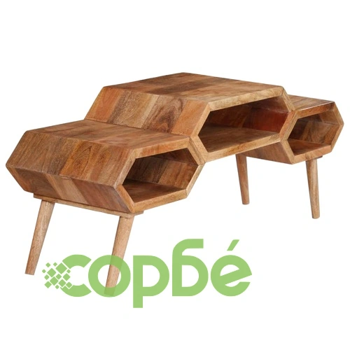 ТВ поставка, мангова дървесина масив, 119x35x45 см ➤ топ цена ➤ sorbe.bg