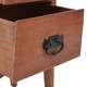 Нощно шкафче, чамова дървесина масив, 40x29x68 см, кафяво