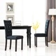 Трапезни столове, 2 бр, черни, кадифе