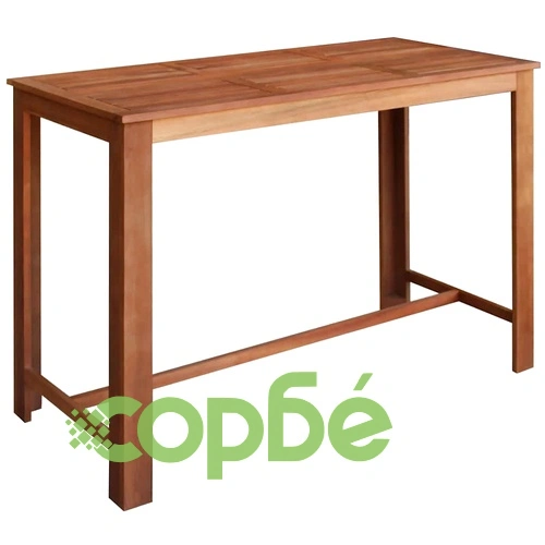 Бар маса, акация масив, 150x70x105 см ➤ топ цена ➤ sorbe.bg
