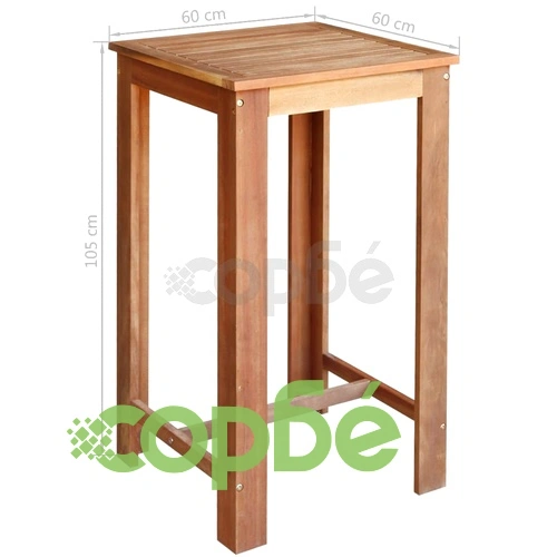 Комплект бар маса и табуретки, 3 части, акациево дърво масив ➤ топ цена ➤ sorbe.bg