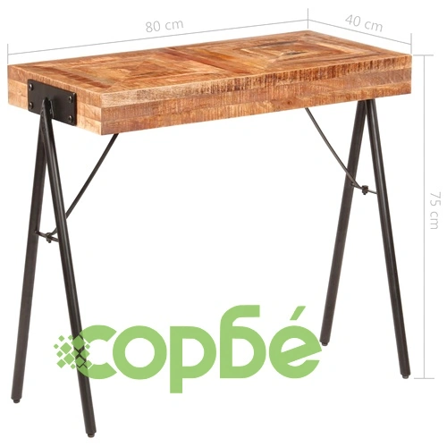 Конзолна маса, мангово дърво масив, 80x40x75 cм ➤ топ цена ➤ sorbe.bg