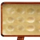 Скрин, акациево дърво масив, златист принт, 90x30x77 см
