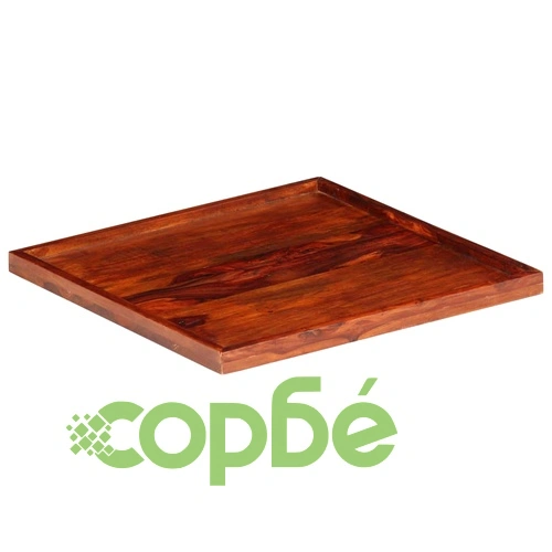 Поднос, шишамово дърво масив, 50x50 см ➤ топ цена ➤ sorbe.bg