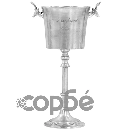 Шампаниера, солиден алуминий, 39x29x71 см, сребриста ➤ топ цена ➤ sorbe.bg