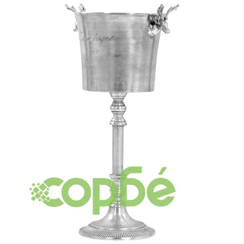 Шампаниера, солиден алуминий, 39x29x71 см, сребриста ➤ топ цена ➤ sorbe.bg