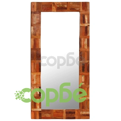 Огледало за стена, регенерирано дърво масив, 60x120 cм ➤ топ цена ➤ sorbe.bg
