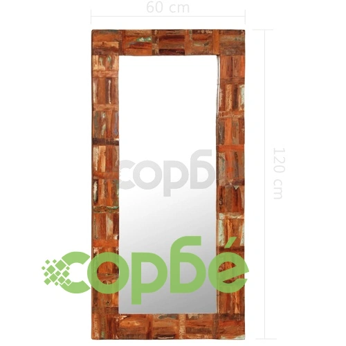 Огледало за стена, регенерирано дърво масив, 60x120 cм ➤ топ цена ➤ sorbe.bg