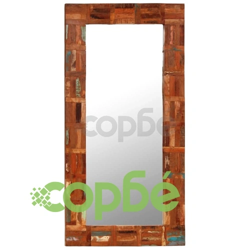 Огледало за стена, регенерирано дърво масив, 60x120 cм ➤ топ цена ➤ sorbe.bg