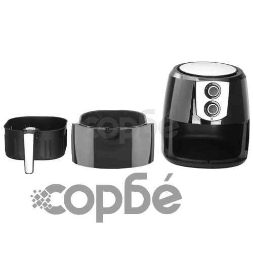 Фритюрник с въздух XXL 1800 W 7 л неръждаема стомана черен  ➤ топ цена ➤ sorbe.bg