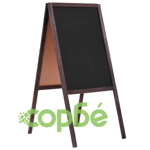 Двустранна черна дъска, кедрово дърво, свободностояща, 40x60 см на топ цена от sorbe.bg Двустранна черна дъска, кедрово дърво, свободностояща, 40x60 см ➤ топ цена ➤ sorbe.bg