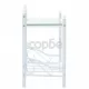 Нощна масичка, стомана и закалено стъкло, 45x30,5x60 см, бяла
