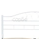 Рамка за легло, бяла, метал, 140x200 cм