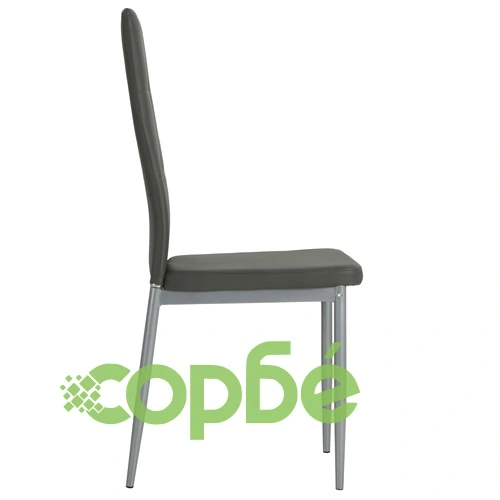 Трапезни столове, 2 бр, сиви, изкуствена кожа ➤ топ цена ➤ sorbe.bg