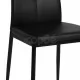 Трапезни столове, 4 бр, черни, изкуствена кожа