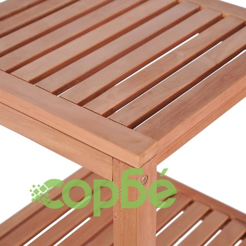 Етажерка за баня, 4 рафта, тиково дърво масив, 42x42x165 см ➤ топ цена ➤ sorbe.bg