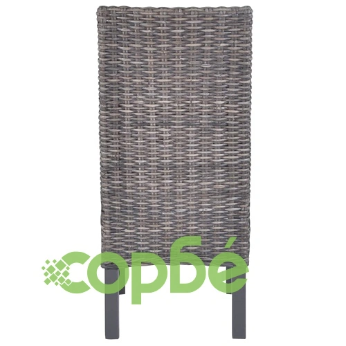 Трапезни столове, 2 бр, кафяви, кубу ратан и Махагонова дървесина ➤ топ цена ➤ sorbe.bg