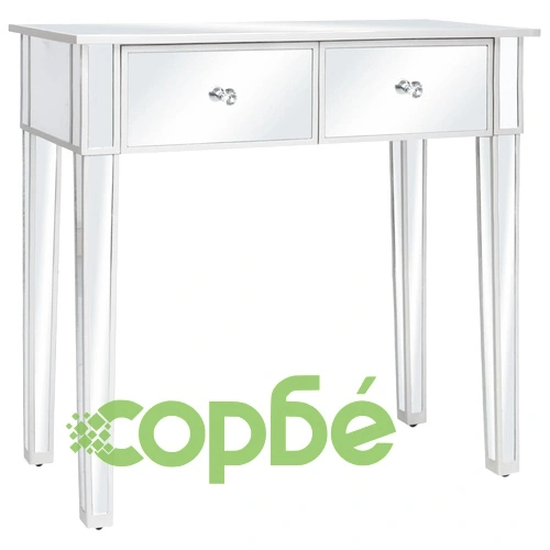 Огледална тоалетка с табуретка, МДФ и стъкло ➤ топ цена ➤ sorbe.bg