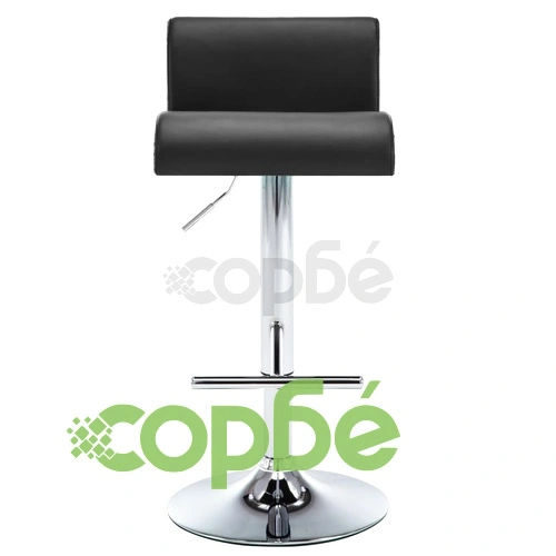 Бар табуретки, 2 бр, черни, изкуствена кожа ➤ топ цена ➤ sorbe.bg