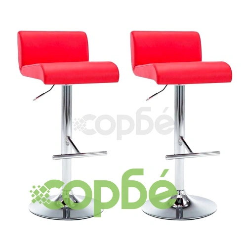 Бар табуретки, 2 бр, червени, изкуствена кожа ➤ топ цена ➤ sorbe.bg