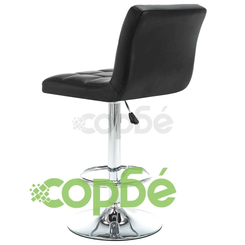 Бар табуретки, 2 бр, черни, изкуствена кожа ➤ топ цена ➤ sorbe.bg