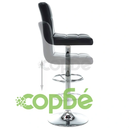 Бар табуретки, 2 бр, черни, изкуствена кожа ➤ топ цена ➤ sorbe.bg