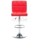 Бар табуретки, 2 бр, червени, изкуствена кожа