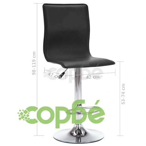 Бар табуретки, 2 бр, черни, изкуствена кожа ➤ топ цена ➤ sorbe.bg