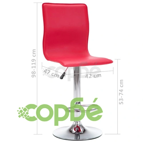 Бар табуретки, 2 бр, червени, изкуствена кожа ➤ топ цена ➤ sorbe.bg