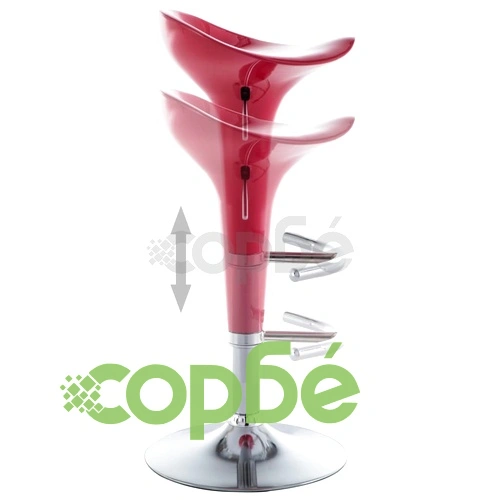 Бар табуретки, 2 бр, червени, пластмаса ➤ топ цена ➤ sorbe.bg