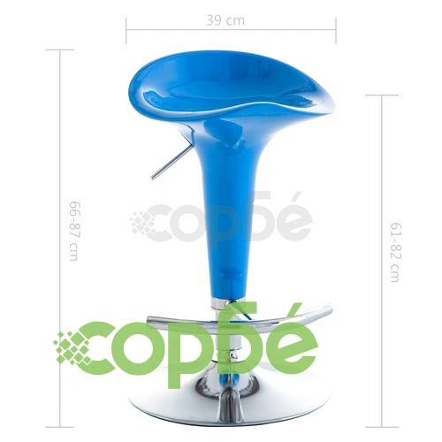 Бар табуретки, 2 бр, сини, пластмаса ➤ топ цена ➤ sorbe.bg