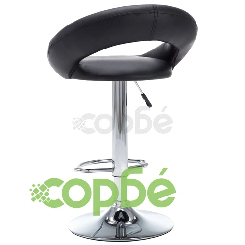 Бар табуретки, 2 бр, черни, изкуствена кожа ➤ топ цена ➤ sorbe.bg