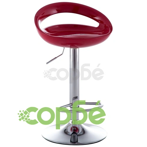 Бар табуретки, 2 бр, червени, пластмаса ➤ топ цена ➤ sorbe.bg