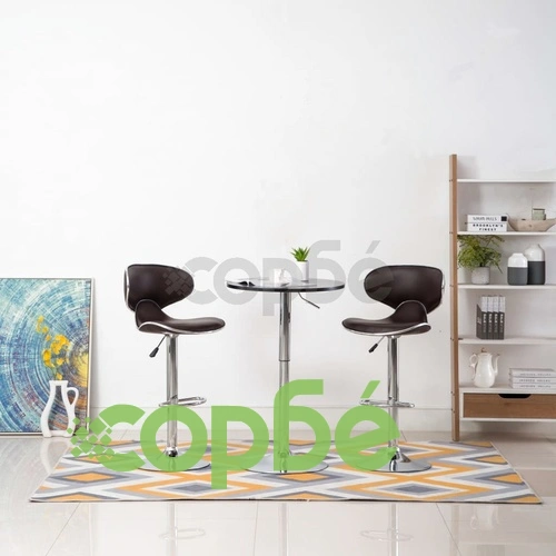 Бар столове, 2 бр, кафяви, изкуствена кожа ➤ топ цена ➤ sorbe.bg
