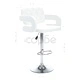 Въртящи се бар табуретки, 2 бр, бели, изкуствена кожа