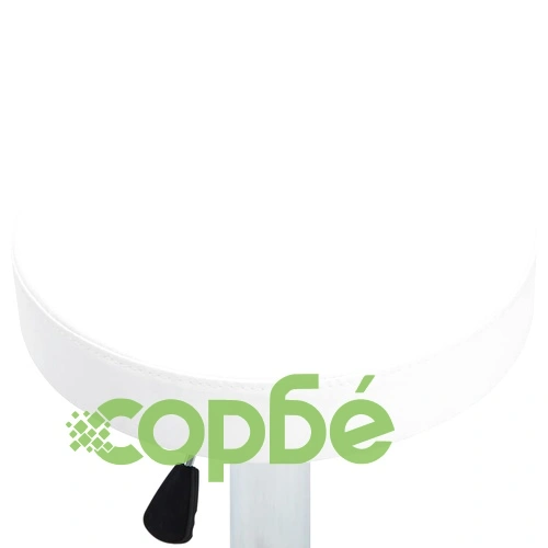 Въртящи се бар табуретки, 2 бр, бели, изкуствена кожа ➤ топ цена ➤ sorbe.bg