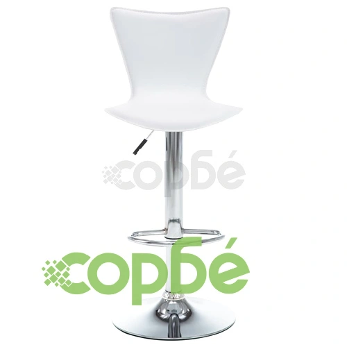 Въртящи се бар табуретки, 2 бр, бели, изкуствена кожа ➤ топ цена ➤ sorbe.bg