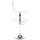 Въртящи се бар табуретки, 2 бр, бели, изкуствена кожа