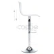 Въртящи се бар табуретки, 2 бр, бели, изкуствена кожа