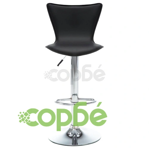 Въртящи се бар табуретки, 2 бр, черни, изкуствена кожа ➤ топ цена ➤ sorbe.bg
