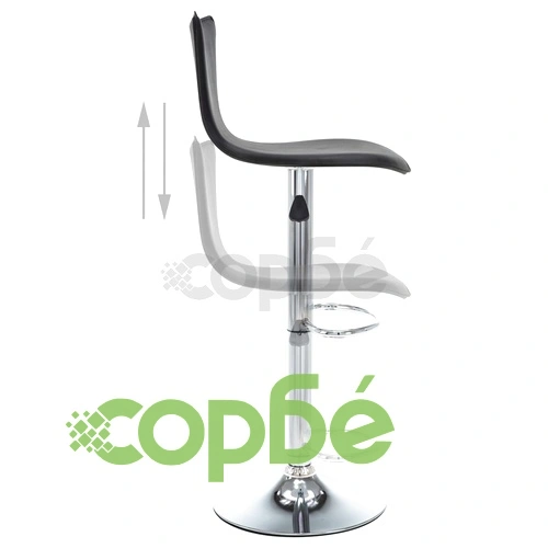 Въртящи се бар табуретки, 2 бр, черни, изкуствена кожа ➤ топ цена ➤ sorbe.bg