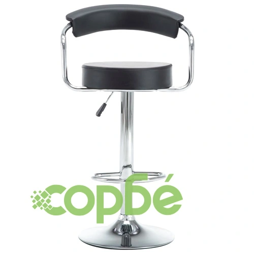 Въртящи се бар табуретки, 2 бр, черни, изкуствена кожа ➤ топ цена ➤ sorbe.bg